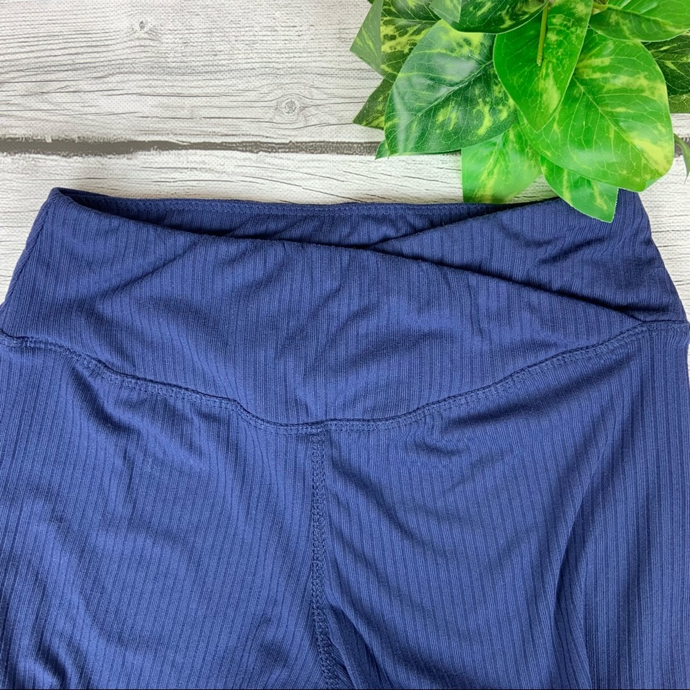 Ultra Flirt Dark Blue Cross Waist Leggings - Picture 4 of 7